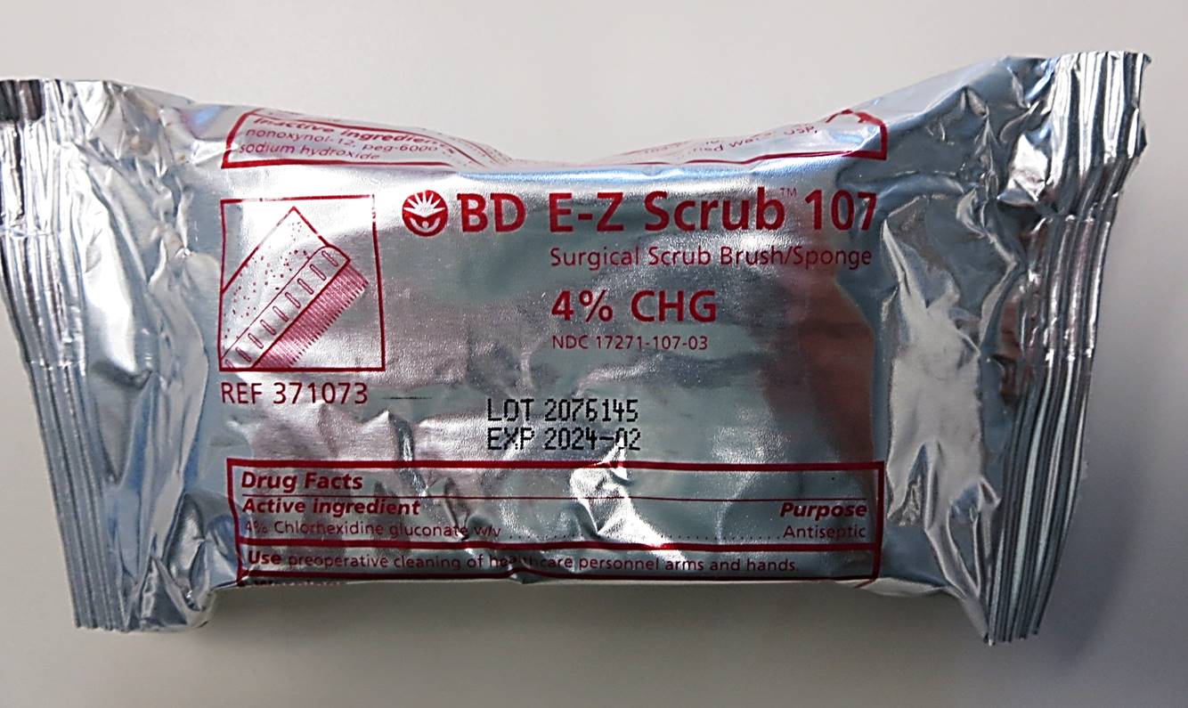 371073 BD E-Z Scrub Preoperative Surgical Scrub Brushes/Sponges presaturated with 4%  Chlorhexidine Gluconate